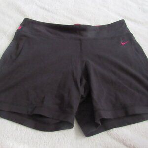Nike Dri Fit Black/Pink Exercise Shorts  Size Large  USED